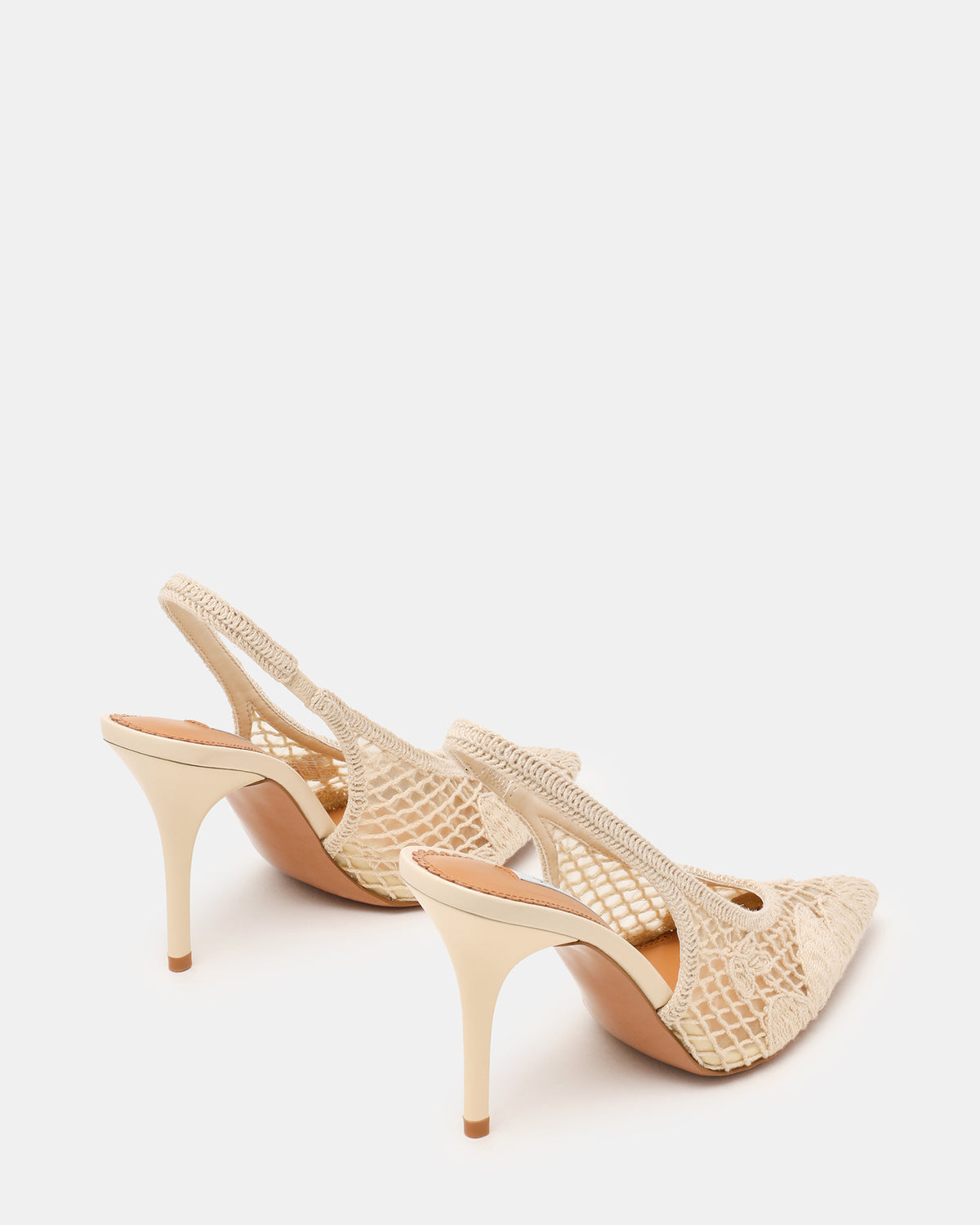 ANDROMEDA Crochet Bone Slingback Pointed-Toe Stiletto Pump Women's Heel - Steve Madden