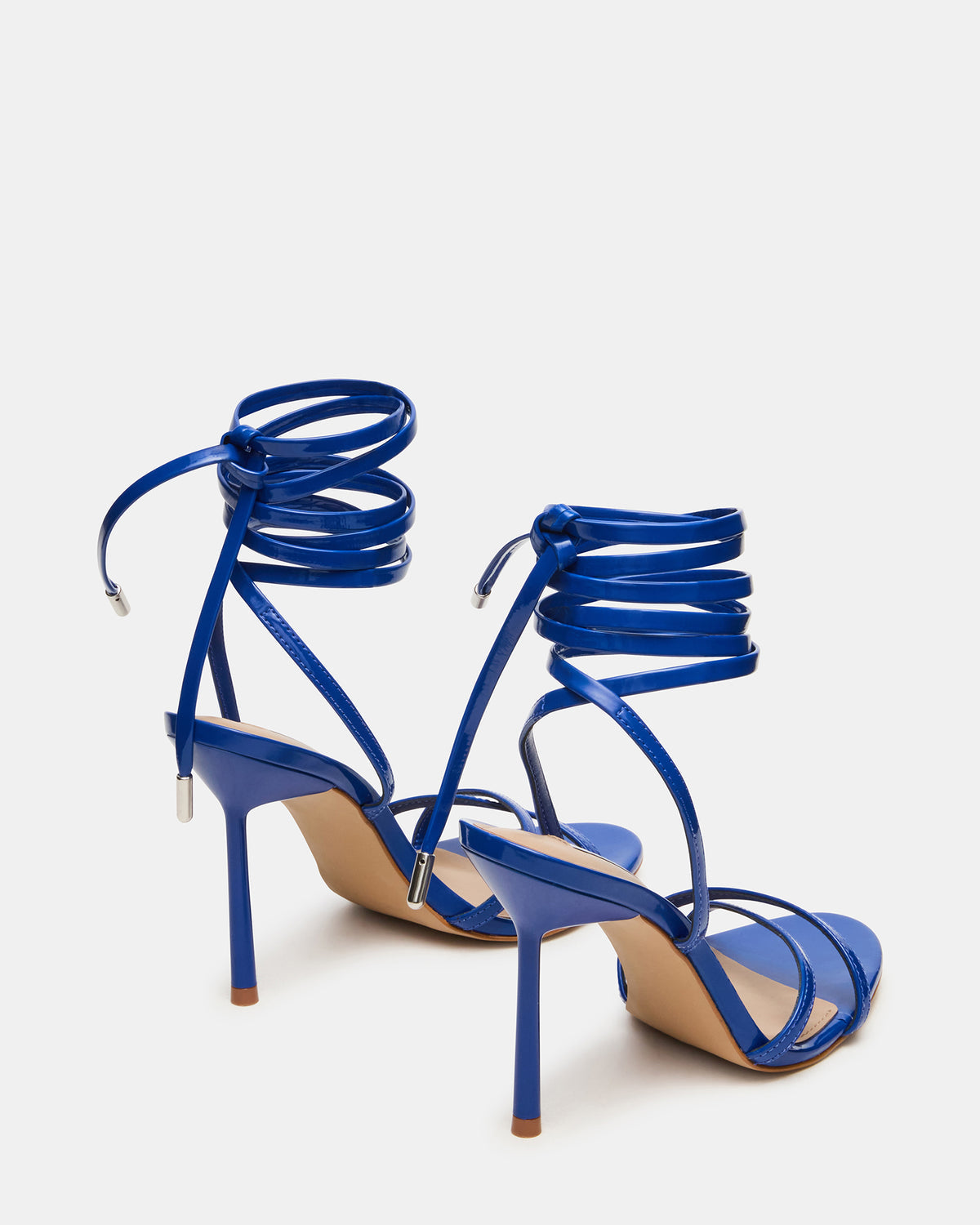 NERI Cobalt Patent Strappy Stiletto Round-Toe Women's Heel - Steve Madden