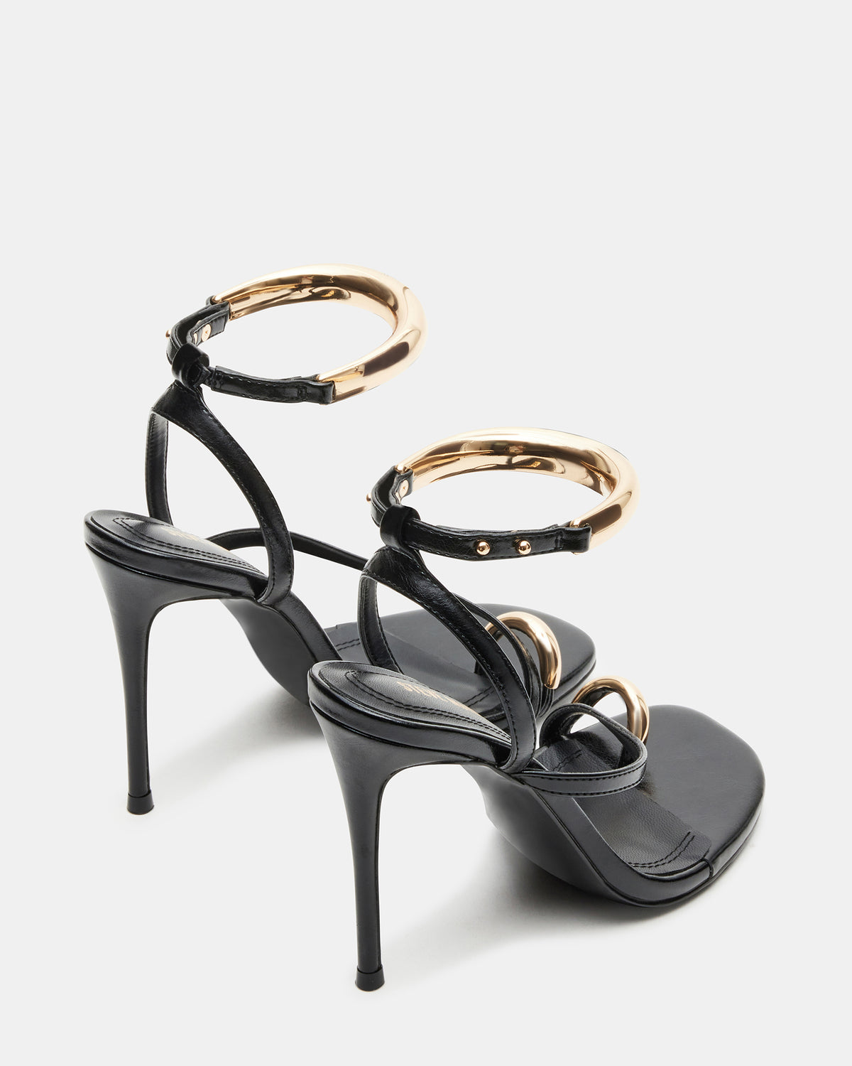 TIA Black Strappy Open-Toe Stiletto Women's Heel - Steve Madden
