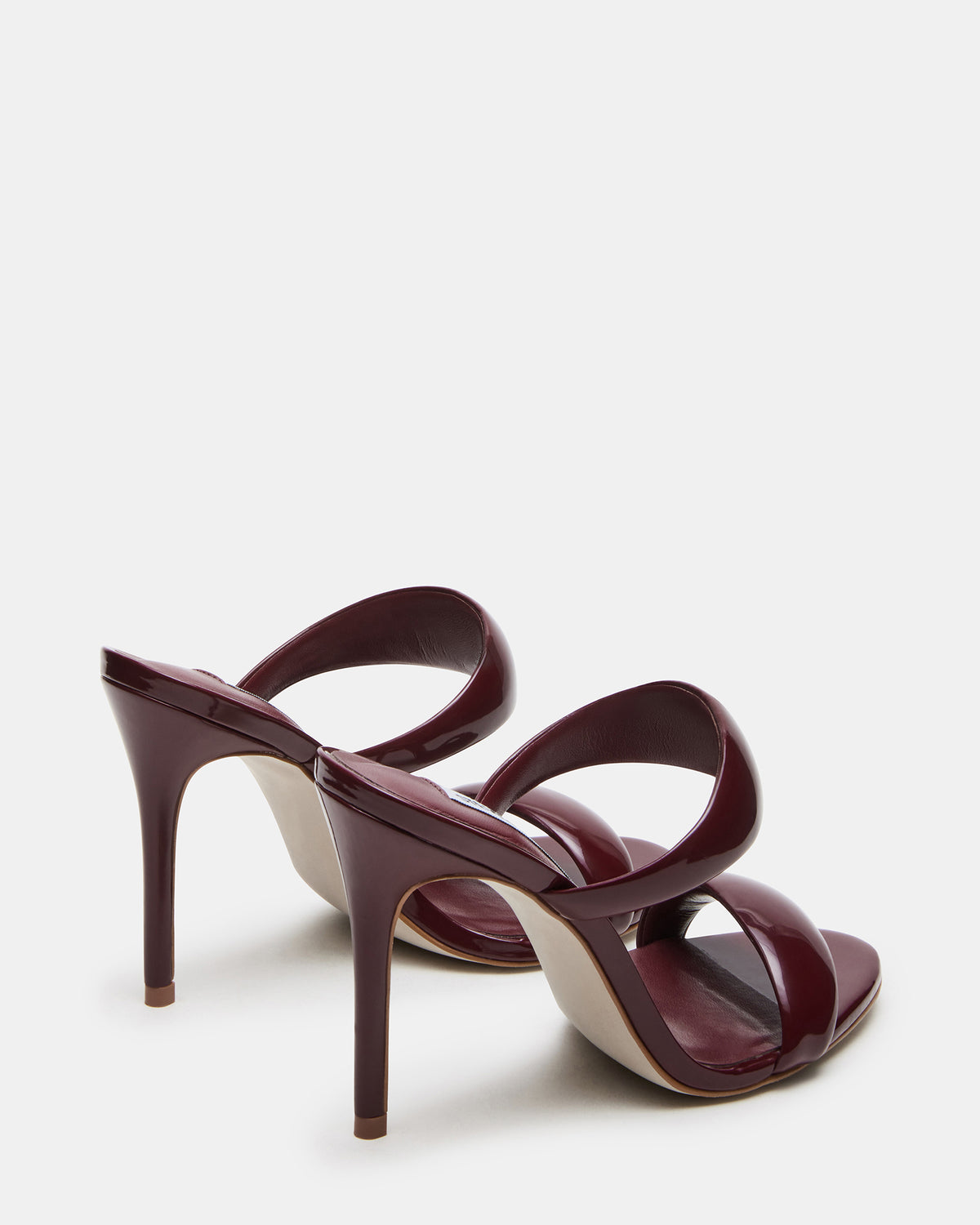 SATURN Wine Patent Stiletto Mule Women's Heel - Steve Madden