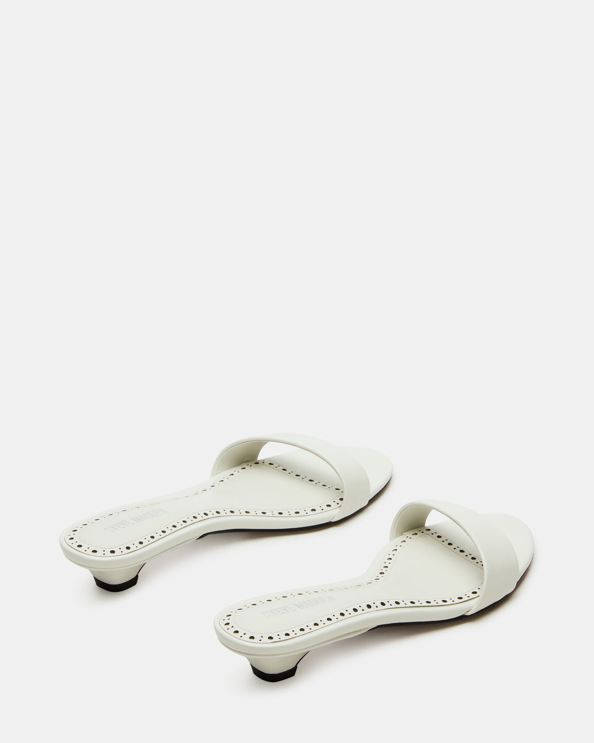BERRY White Women's Mule Kitten Heel - Steve Madden