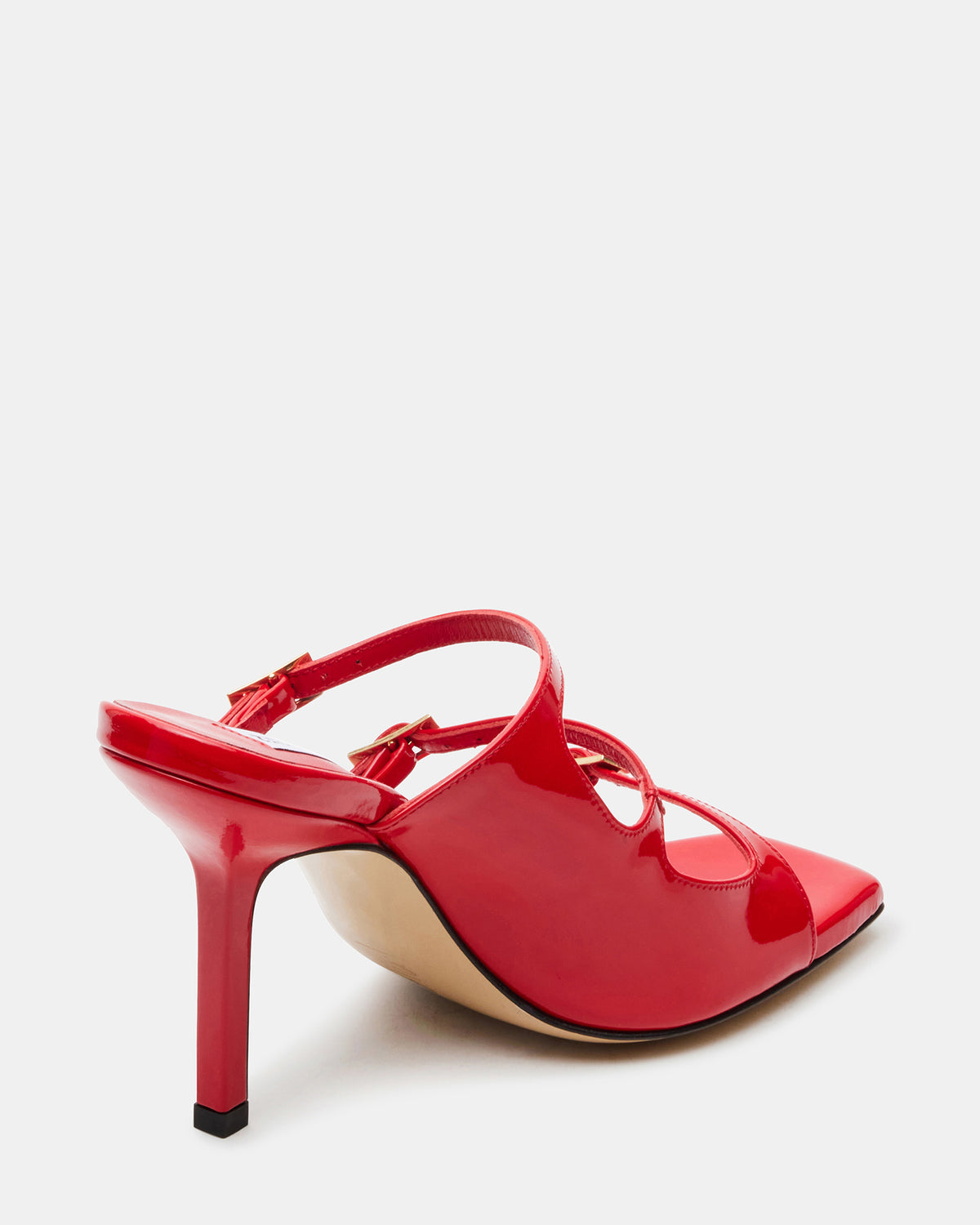 OPULENT Red Leather Square Toe Mule Heel | Women's Heels - Steve Madden
