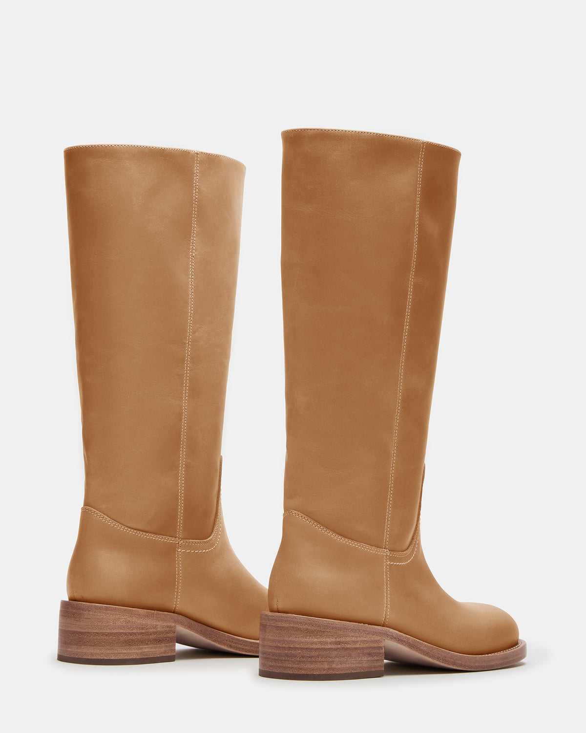 RIGGS Banana Leather Wide Calf Square-Toe Women's Boot - Steve Madden