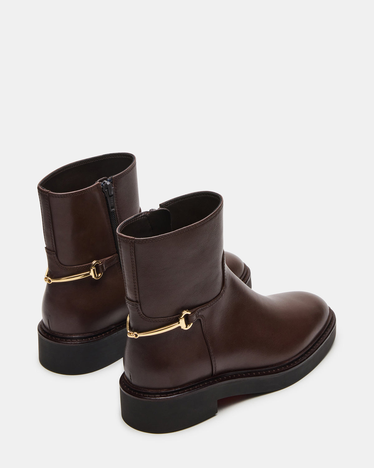 DIABLO Brown Leather Women's Ankle Boot - Steve Madden