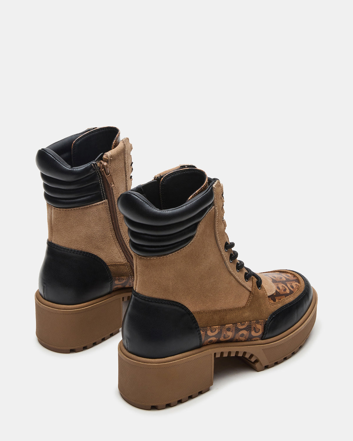 HIKER Tan Multi Platform Lug Lace-Up Women's Anke Boot - Steve Madden
