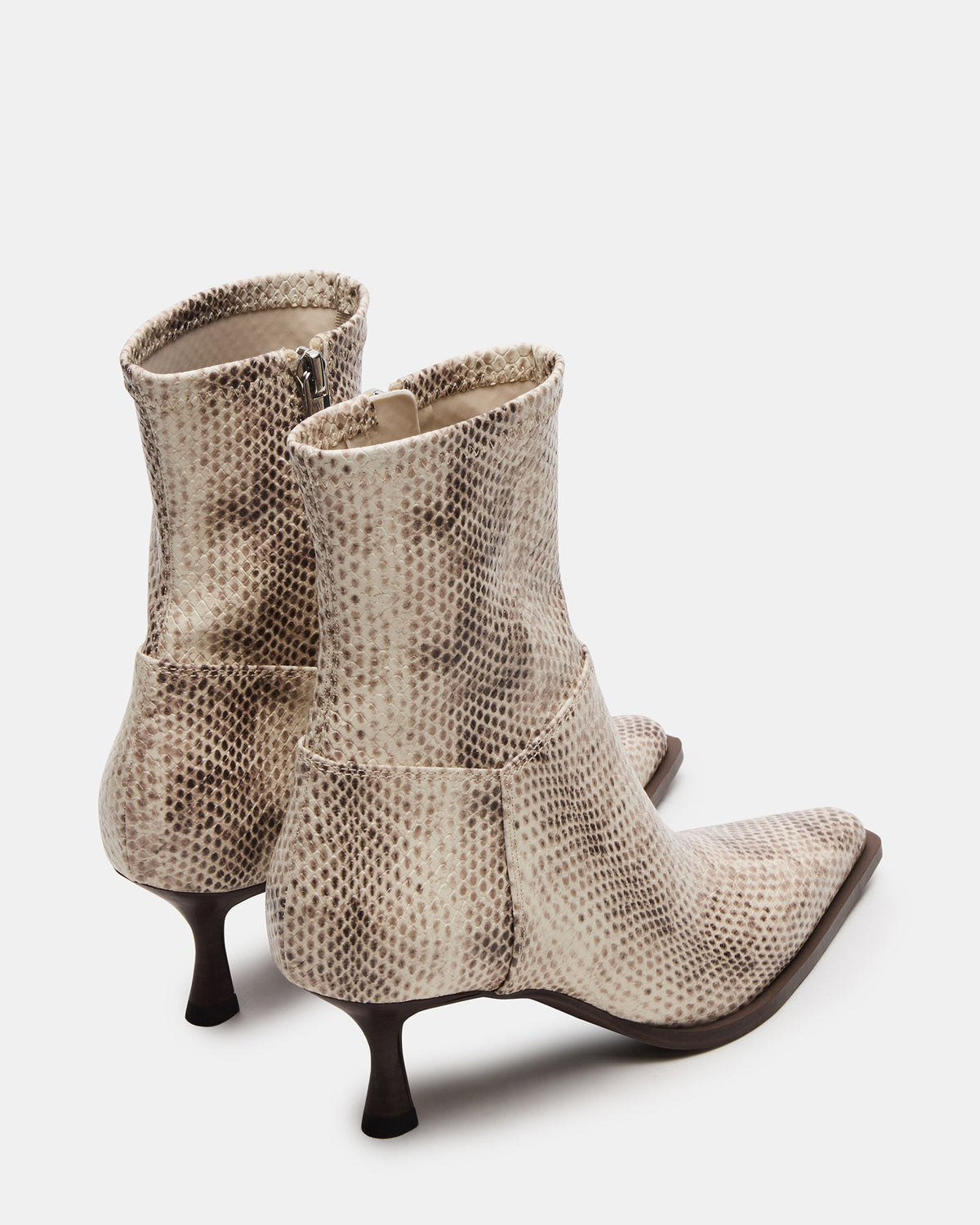 STASIA Natural Snake Pointed-Toe Kitten Heel Women's Ankle Boot - Steve Madden
