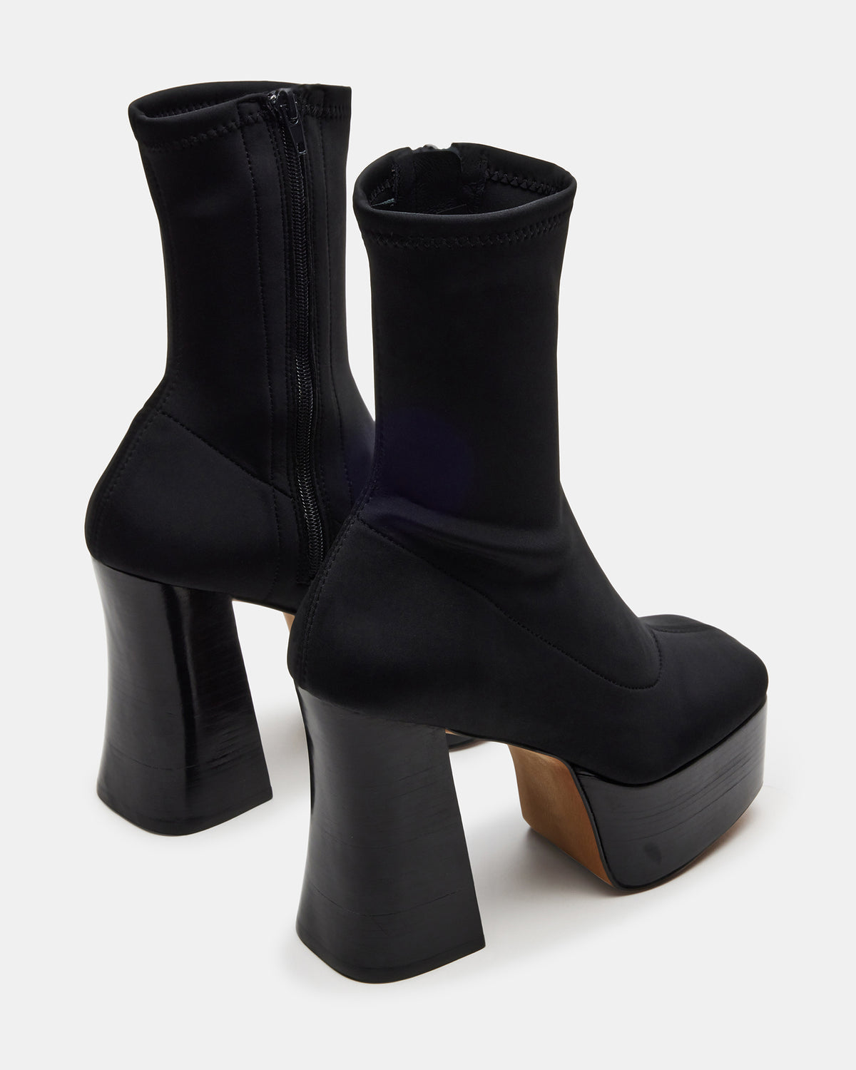 SOHO Black Super Platform Ankle Boot | Women's Booties - Steve Madden