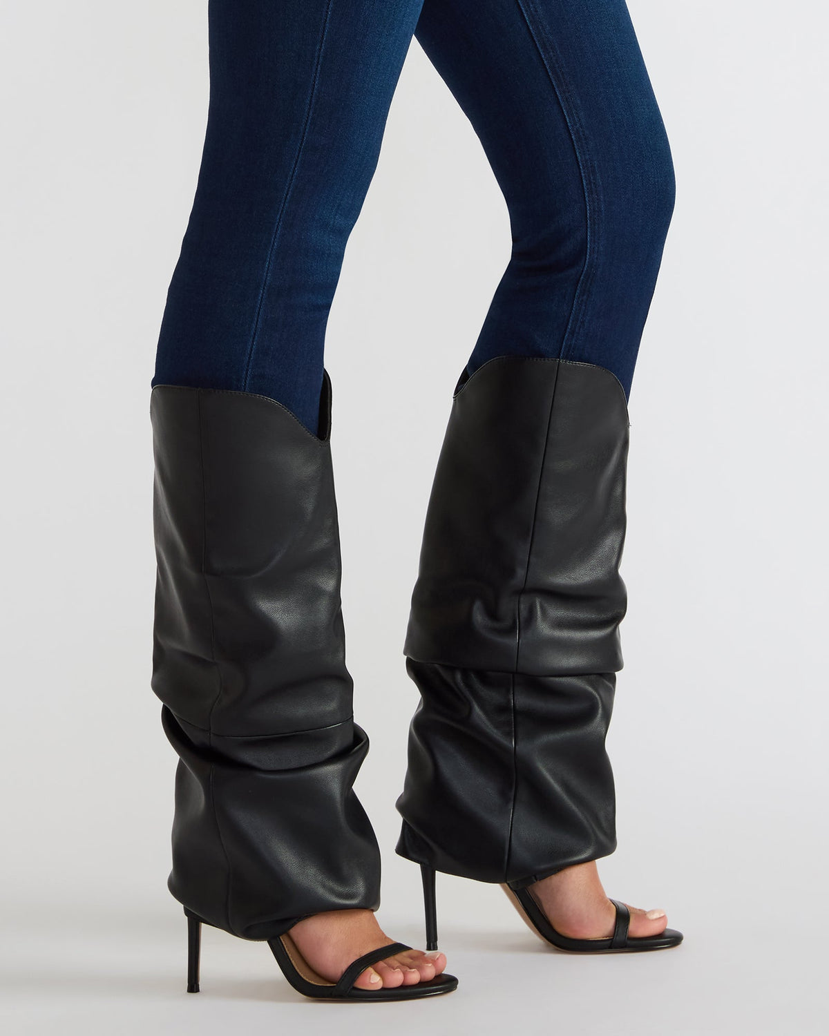 RAVINE Western Tan Suede Knee-High Cuffed Stiletto Heel Women's Boot - Steve Madden