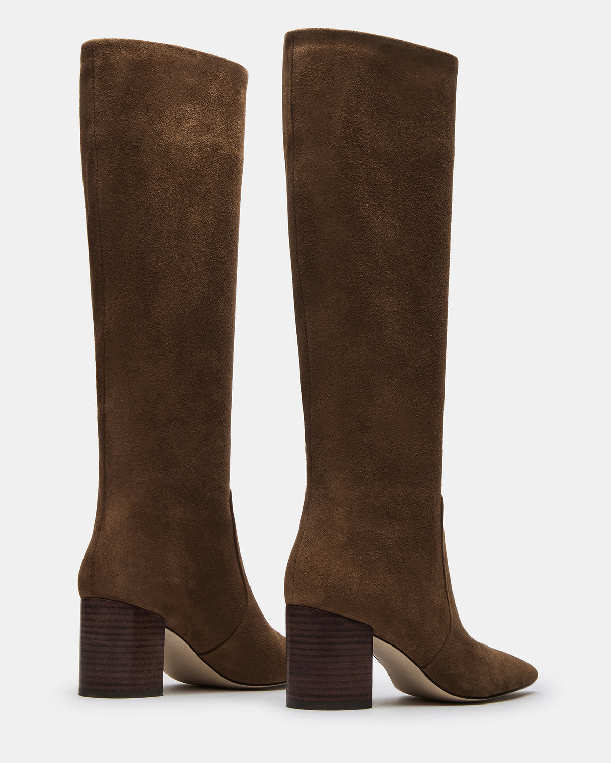 SKYLINE Chestnut Suede Knee-High Pointed Toe Women's Boot - Steve Madden