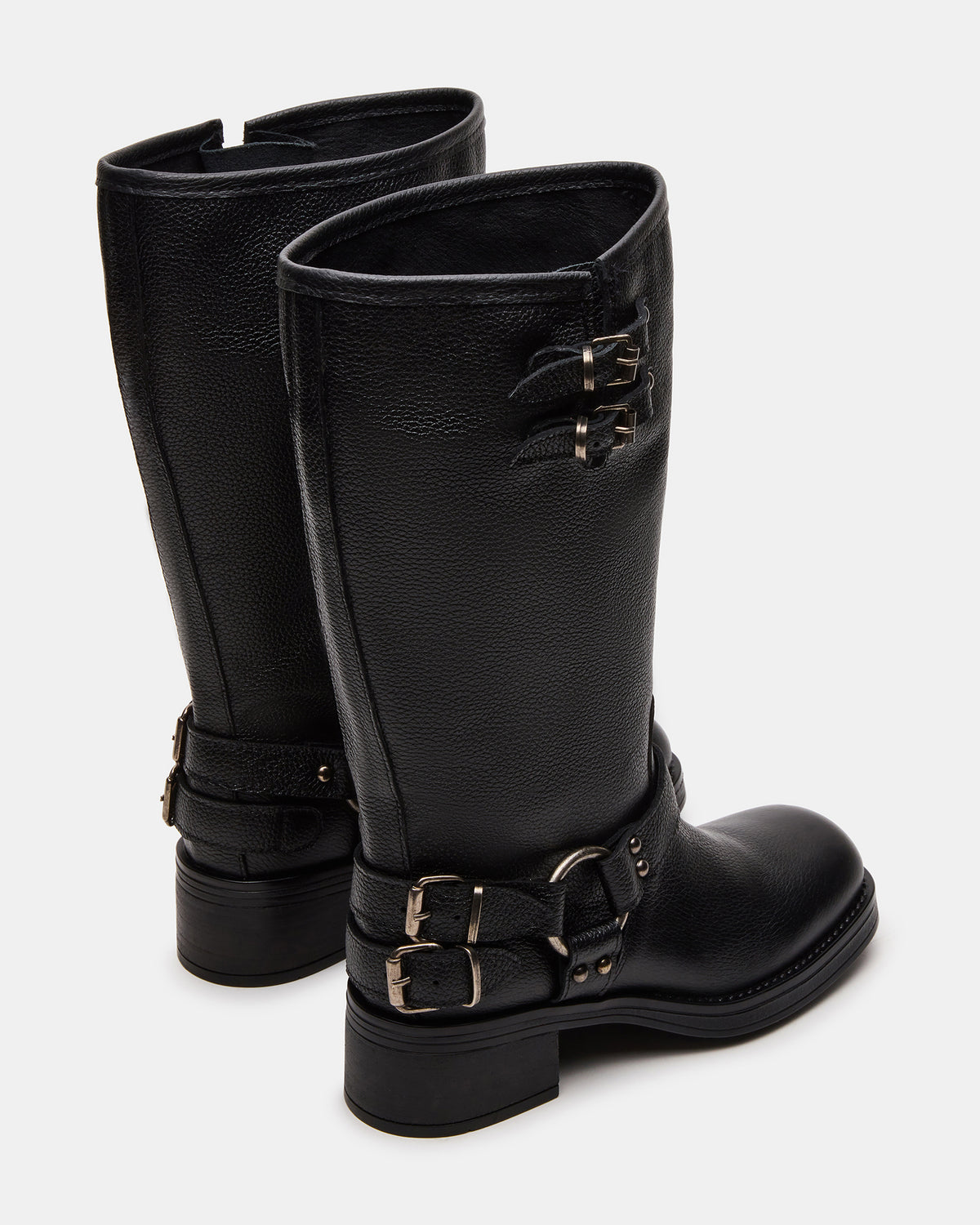 ASTOR Black Leather Wide Calf Knee-High Women's Boot - Steve Madden
