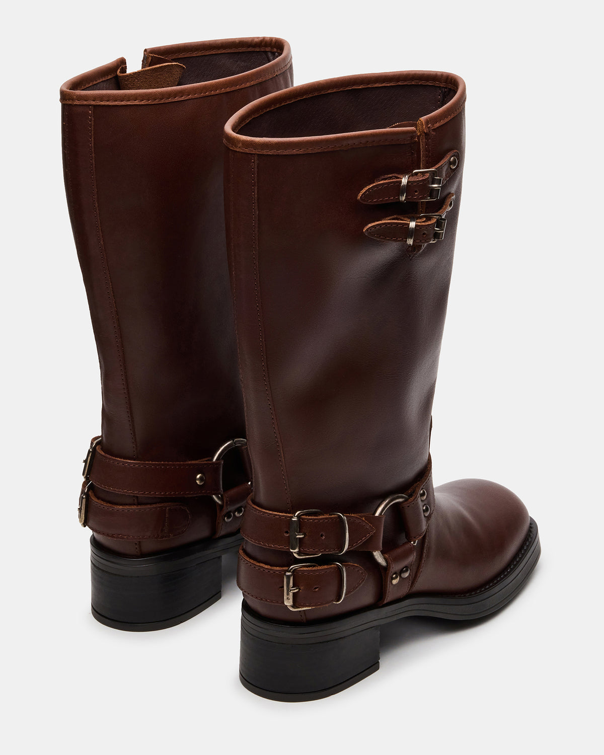 ASTOR Brown Leather Wide Calf Knee-High Women's Boot - Steve Madden