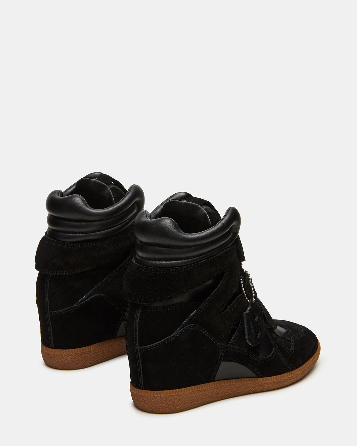 MAVIS Black Suede High-Top Velcro Women's Sneaker - Steve Madden