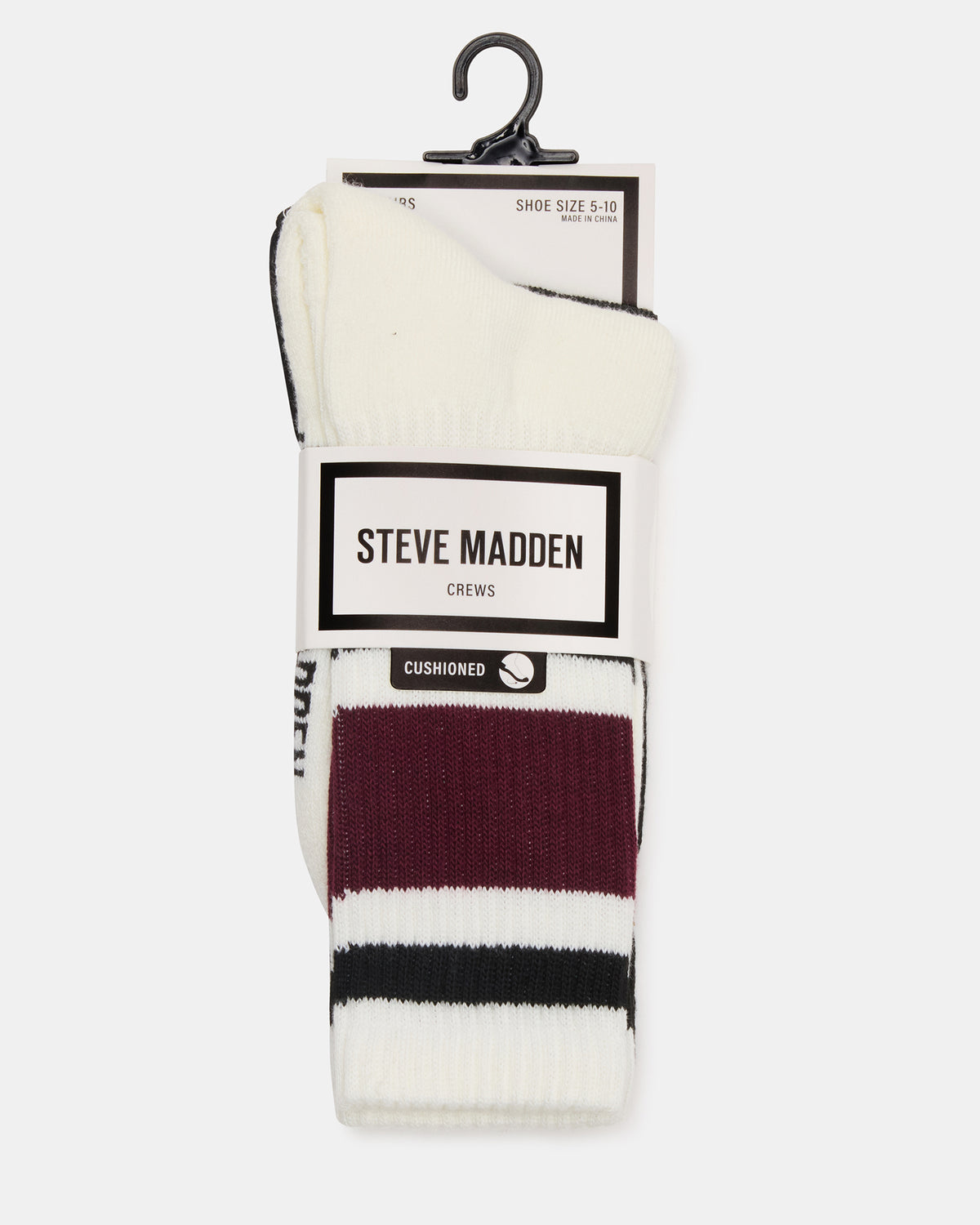 CASPER SNEAKER AND IVY 2 PACK STRIPE ATHLEISURE SOCKS BUNDLE - Steve Madden
