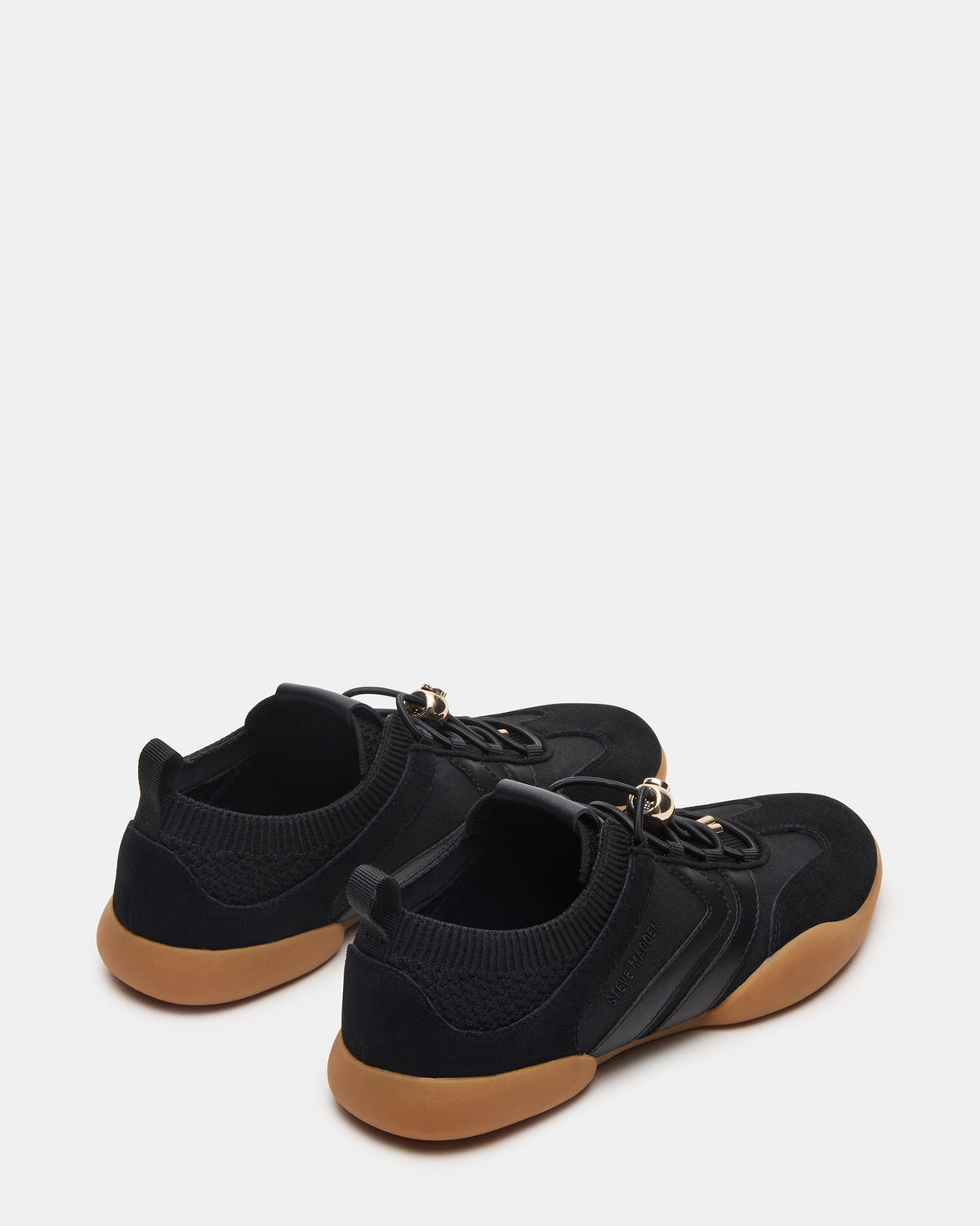 REBOOT Black Glitter Black Low-Top Lace-Up Women's Sneaker - Steve Madden