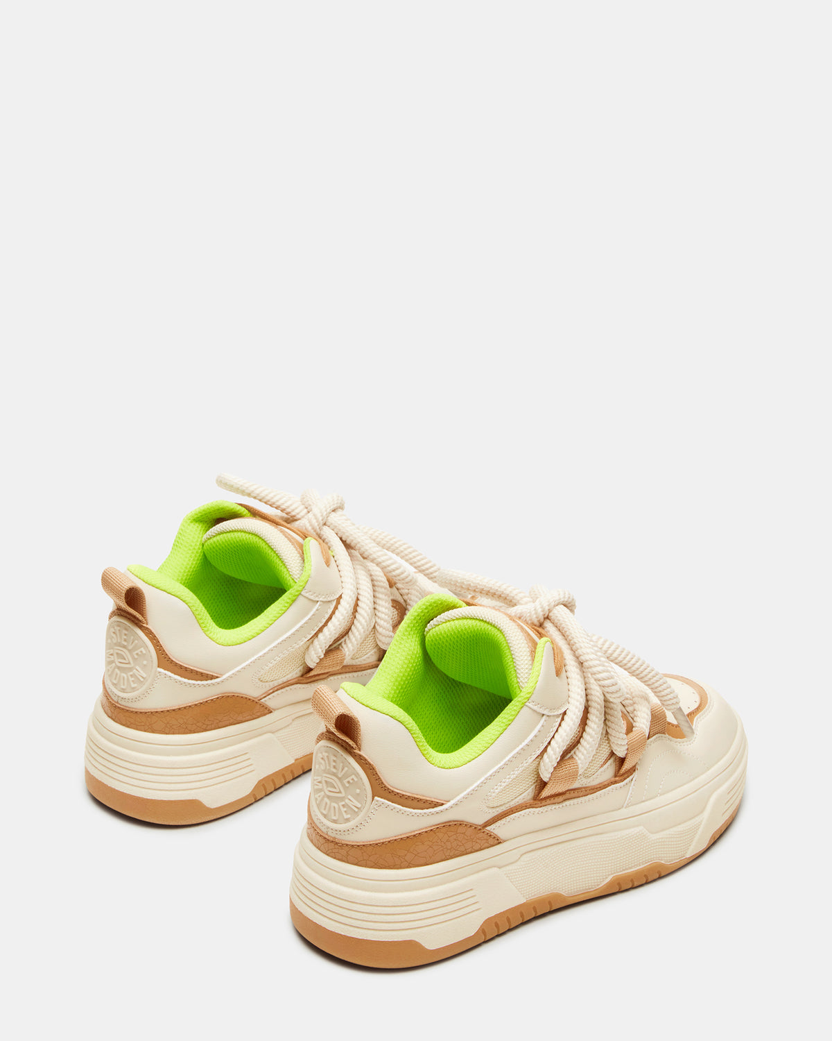 BOOMER Tan Multi Platform Chunky Sneaker | Women's Sneakers - Steve Madden