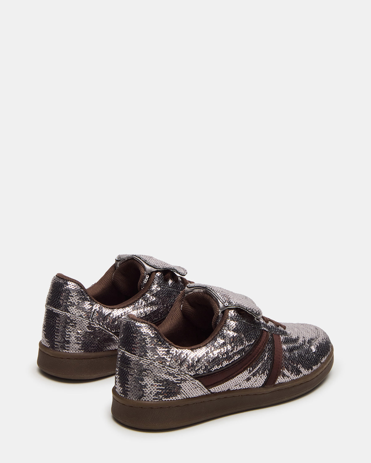 MADRID Sequin Pewter Low-Top Sneaker | Women's Sneakers - Steve Madden