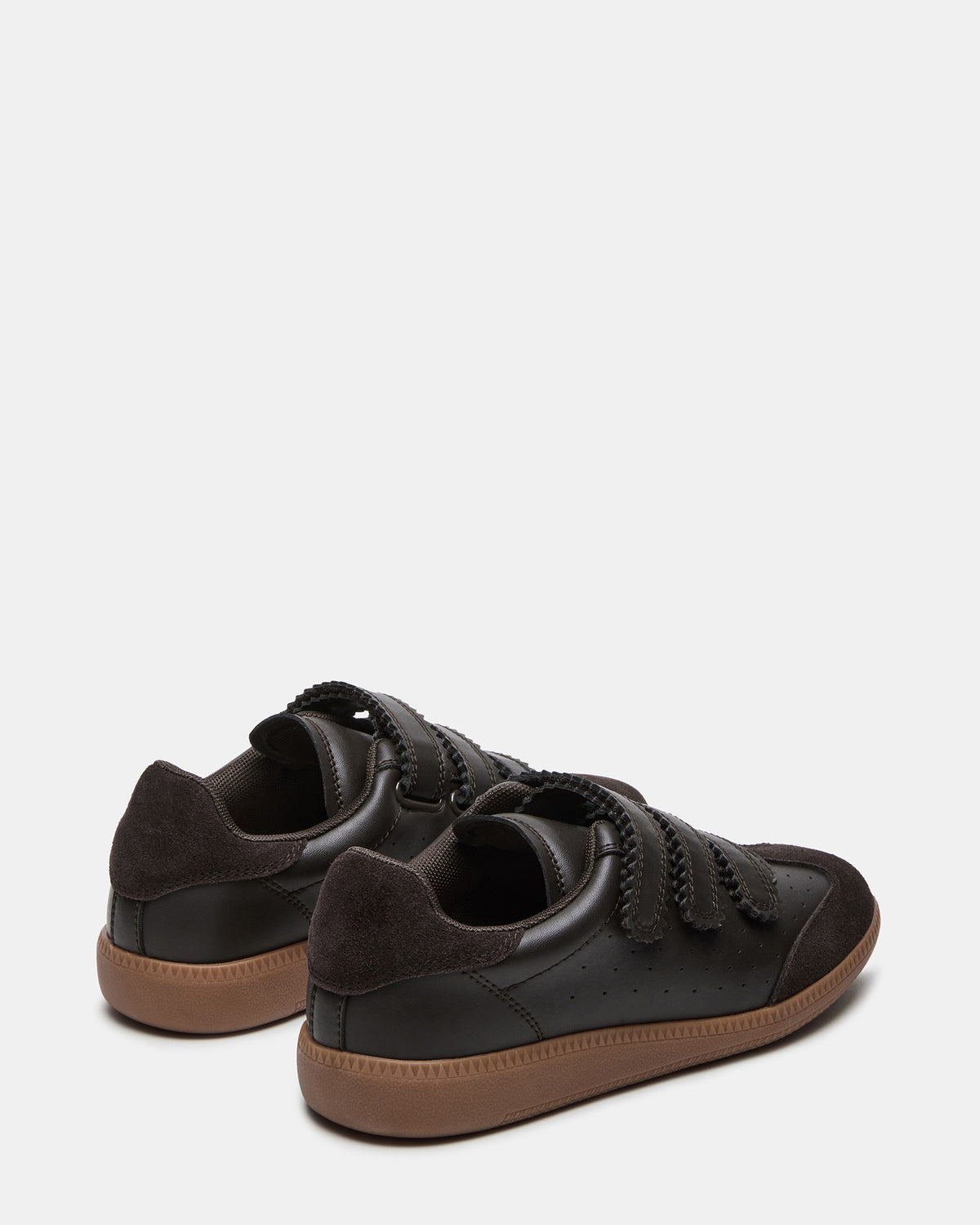 MOMENTUM Brown Suede Velcro Low-Top Women's Sneakers - Steve Madden