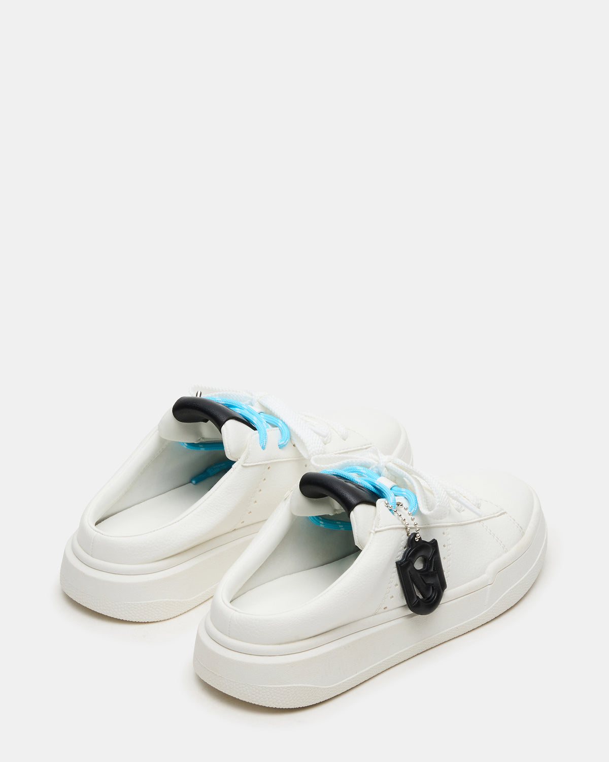 MARNEY White/Black Low-Top Lace-Up Mule Women's Sneaker - Steve Madden
