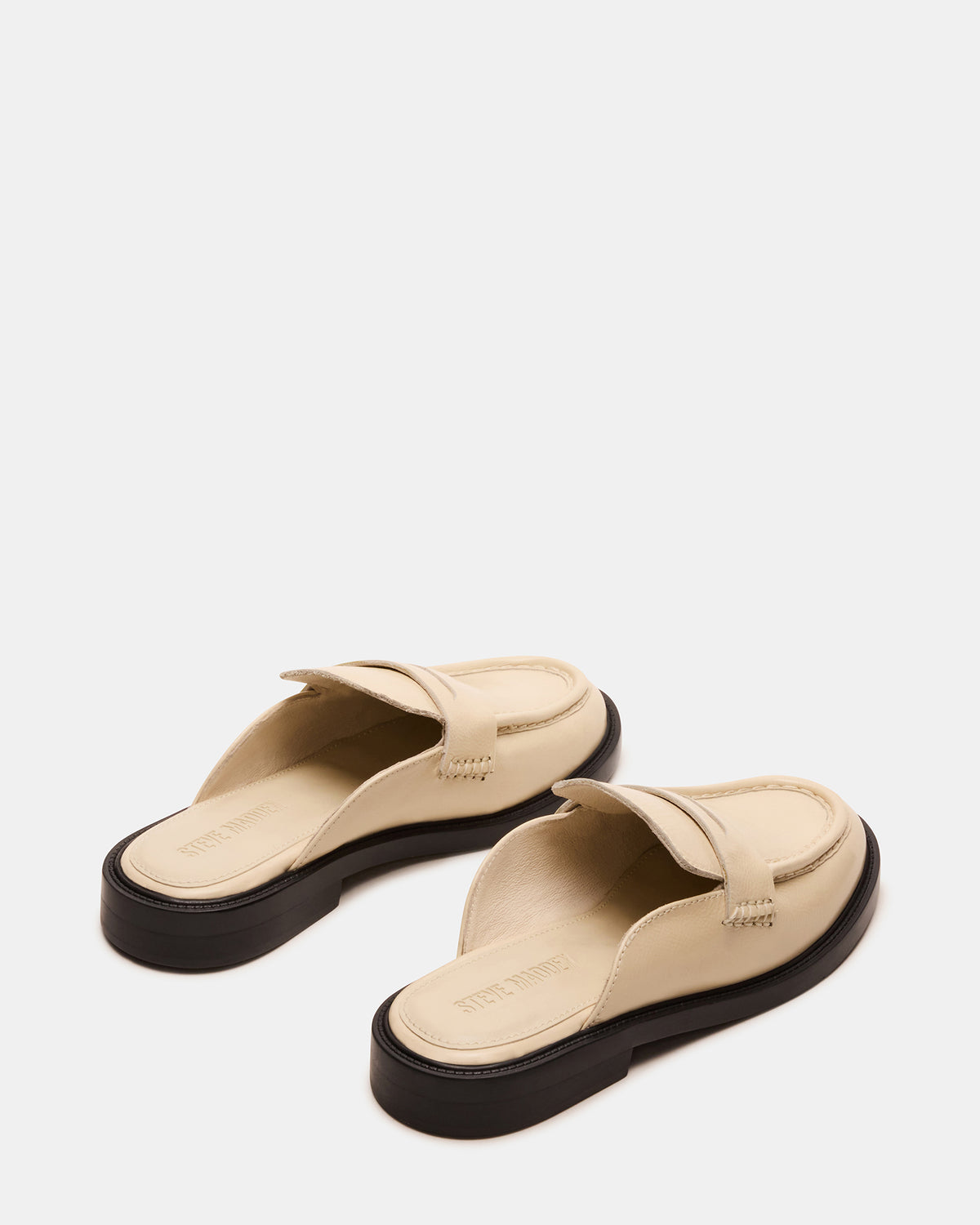 MULBERRY Bone Leather Women's Slip-On Mule Flat - Steve Madden