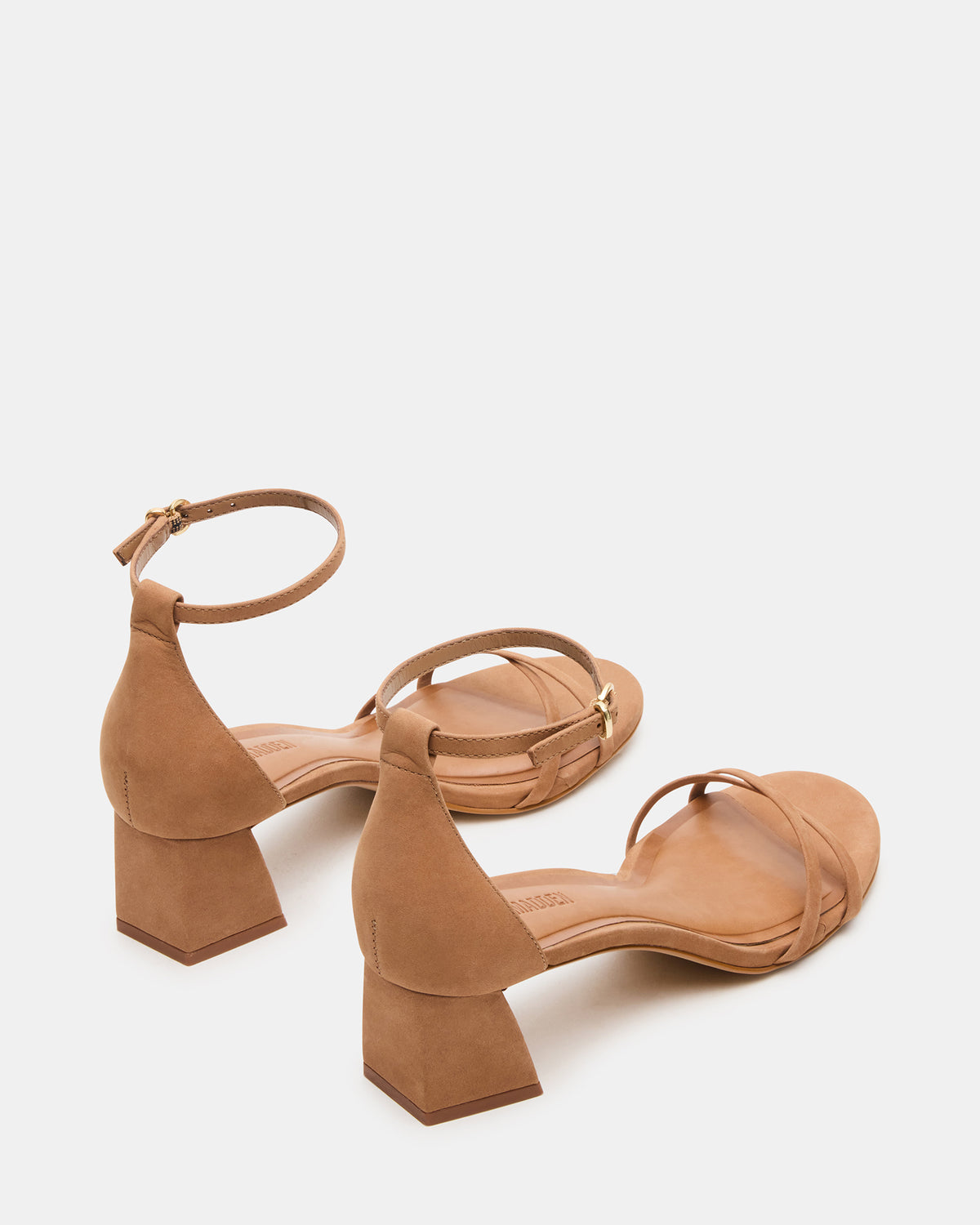 RAE Tan Nubuck Strappy Block Heel Women's Sandal - Steve Madden