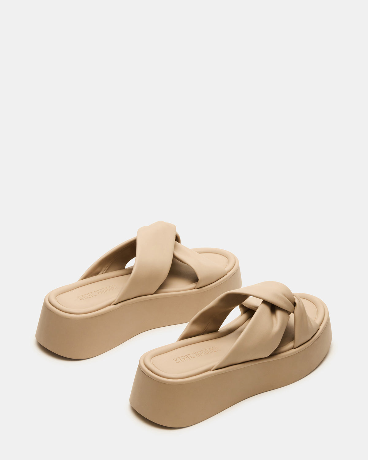 CYRIX Taupe Women's Platform Slide Sandal - Steve Madden