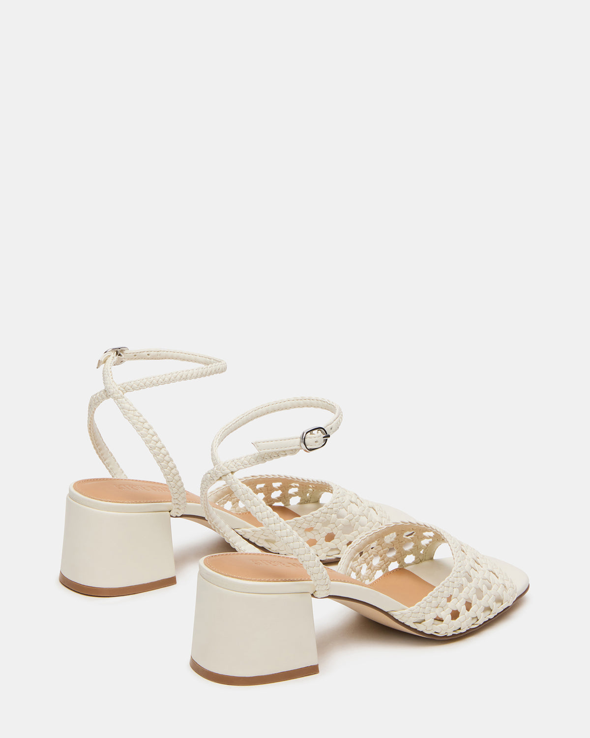 SOLEIL Bone Square-Toe Woven Women's Sandal - Steve Madden