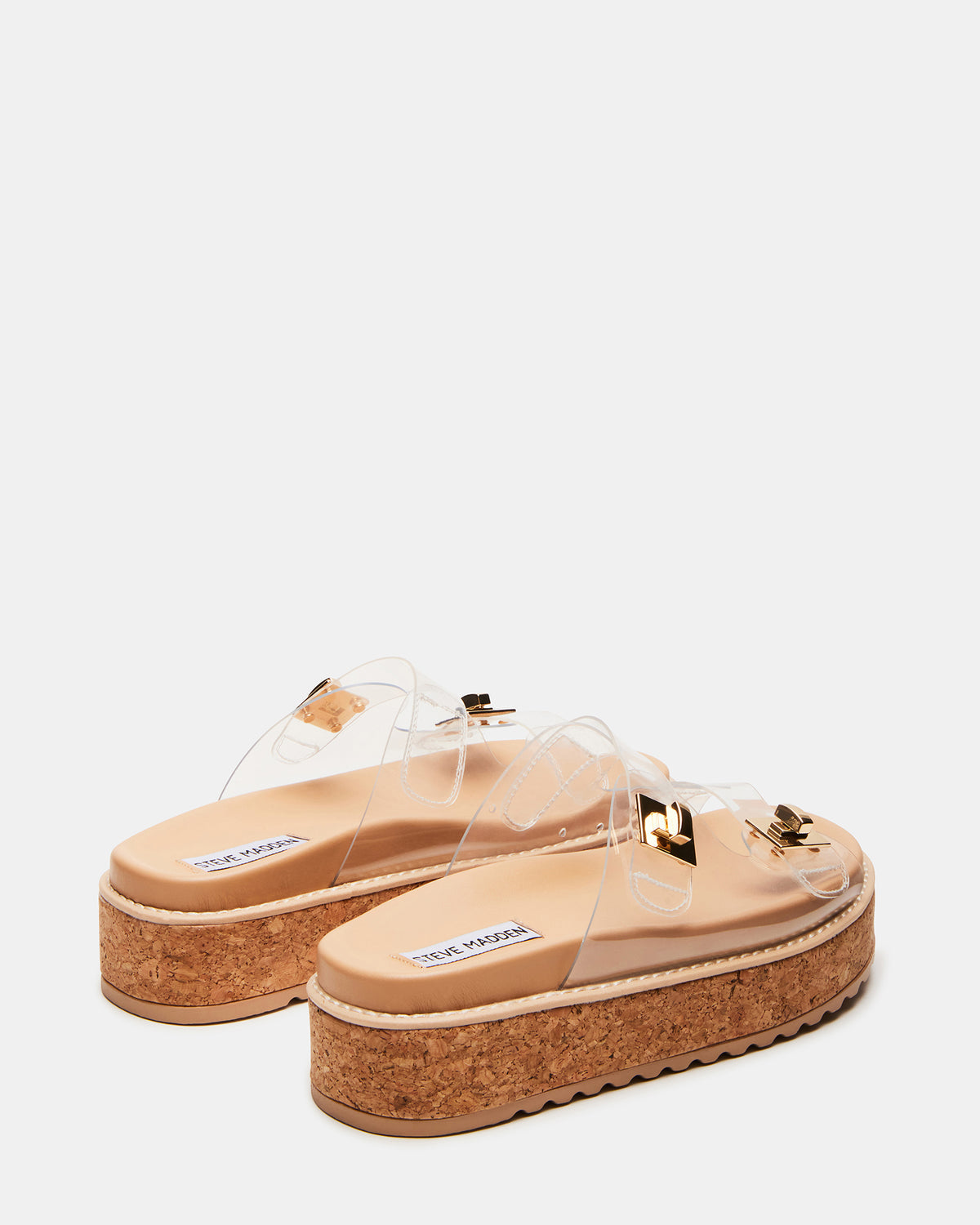 BIGSCHMONA Clear Suede Women's Platform Slide Sandal - Steve Madden