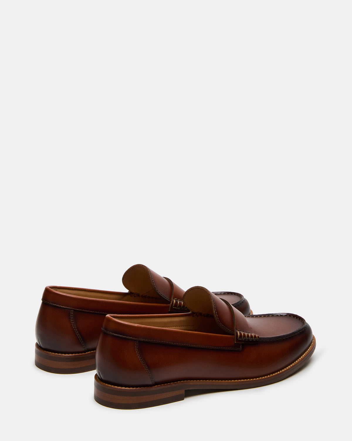 COLVER Cognac Leather Men's Slip-On Loafer - Steve Madden