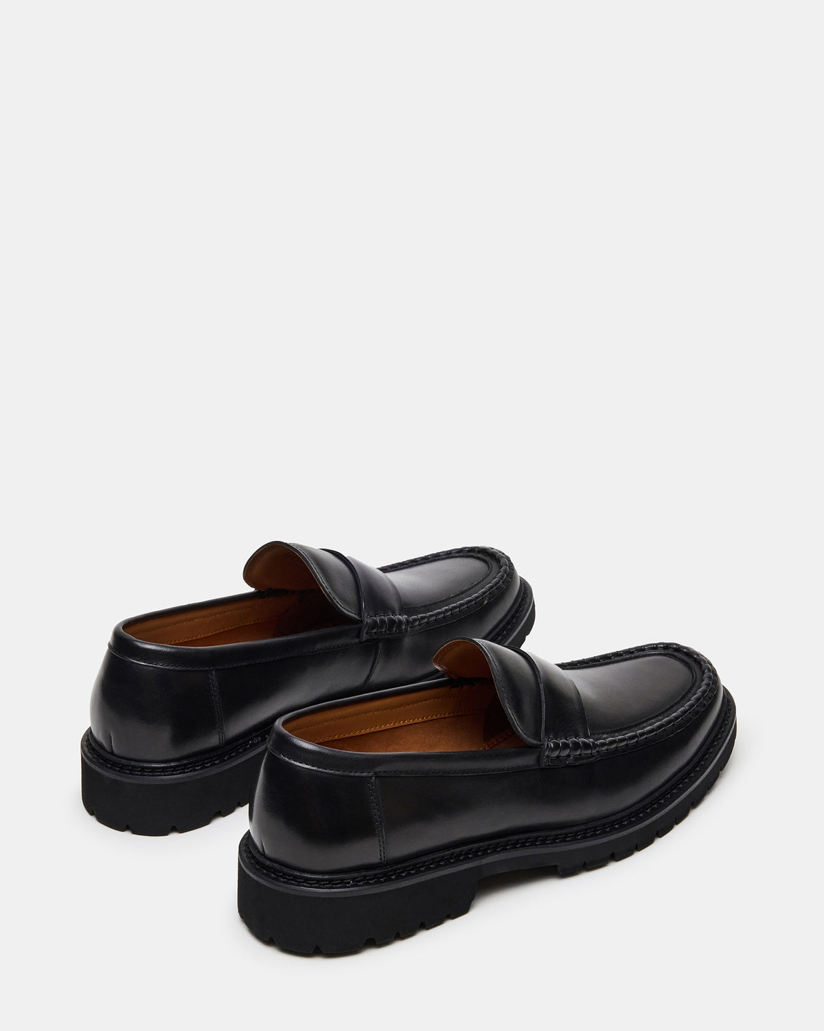 BRODIE Black Slip-On Lug Men's Loafer - Steve Madden