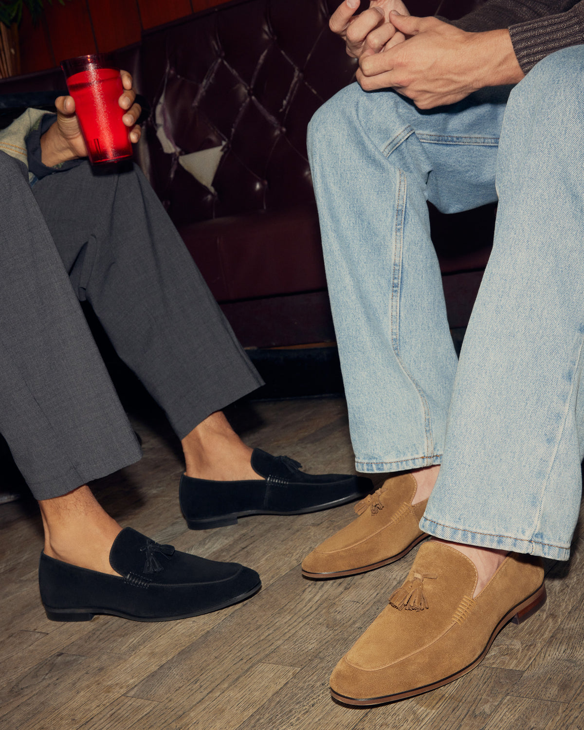 ONDRE Tan Suede Tassel Slip-On Men's Loafer - Steve Madden