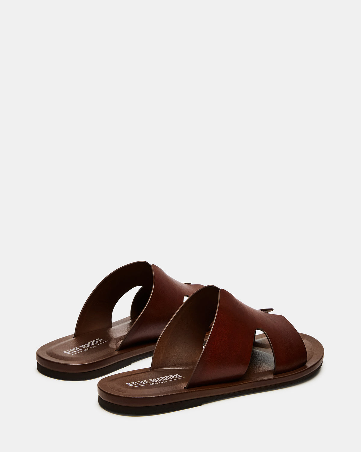 SPLASH Tan Leather Men's Flat Slip-On Sandal - Steve Madden