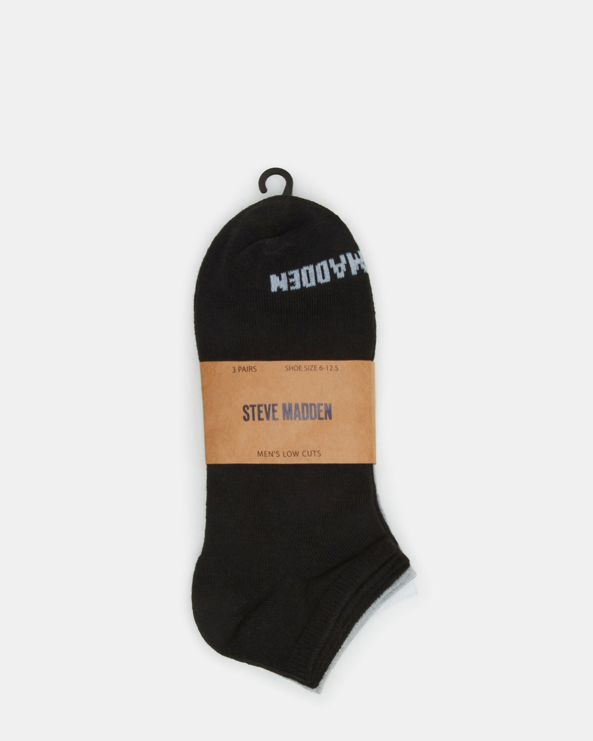 BASIC LOW CUT SOCKS BLACK/WHITE | Men's Multi Pack Low-Cut Socks - Steve Madden