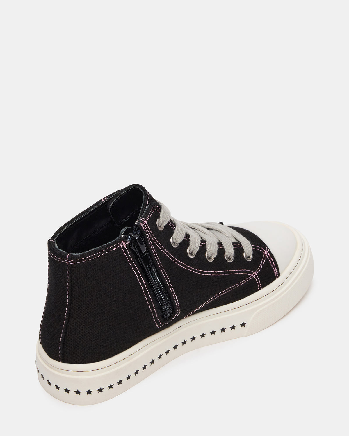 Kids' JOYCEE Black High-Top Lace-Up Girls' Sneaker - Steve Madden