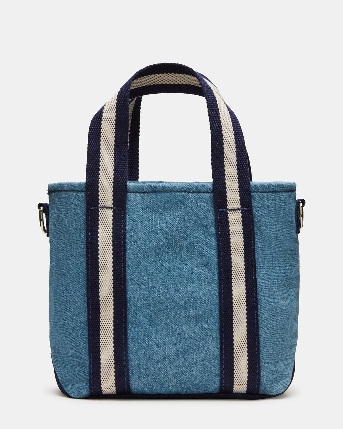 COLLEGE Bag Denim Top-Handle Crossbody Tote Handbag - Steve Madden