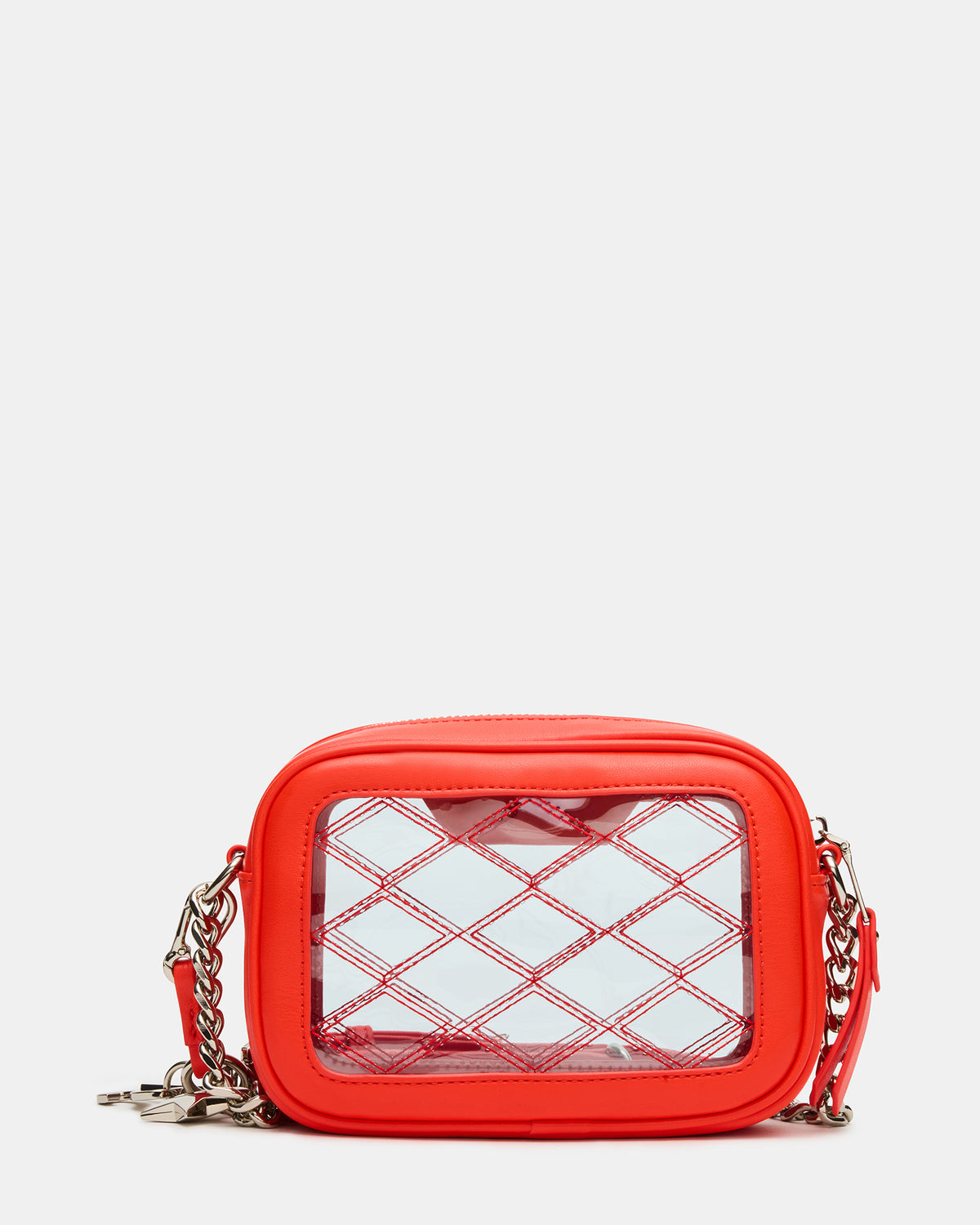 JELLY Bag Red Clear Camera Crossbody Handbag - Steve Madden