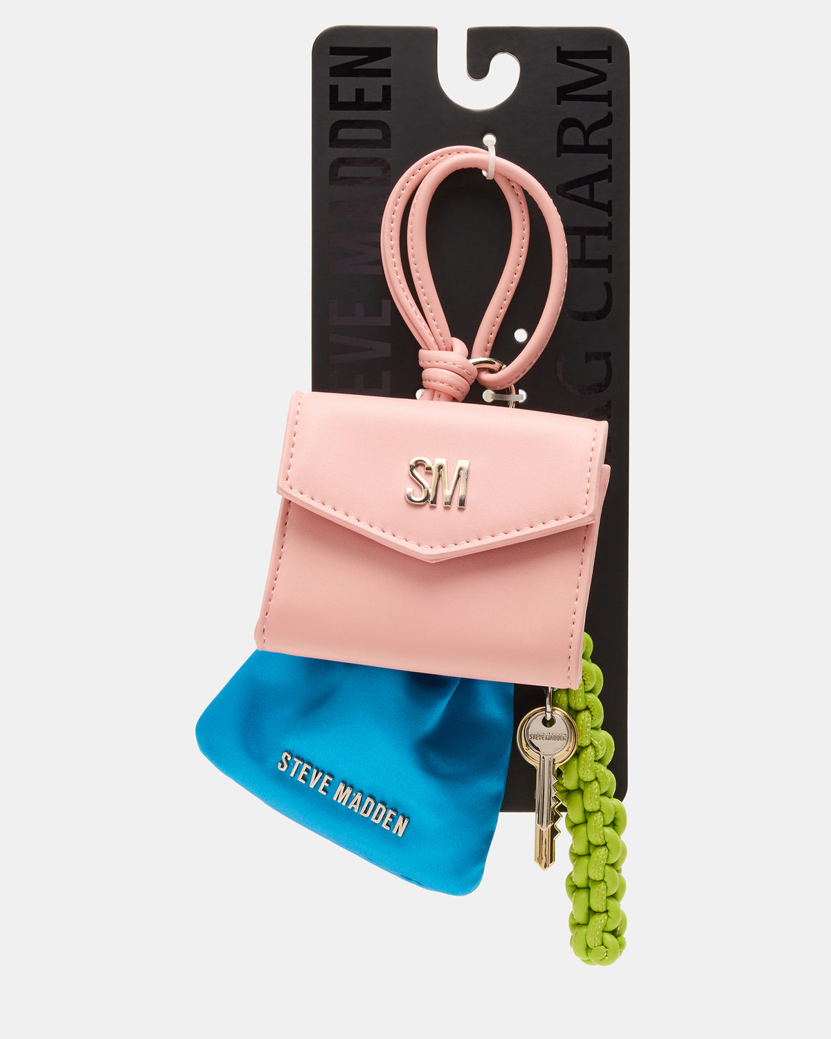 TRAVEL BAG CHARM Coral Multi Card Wallet Attachable Bag Charm - Steve Madden