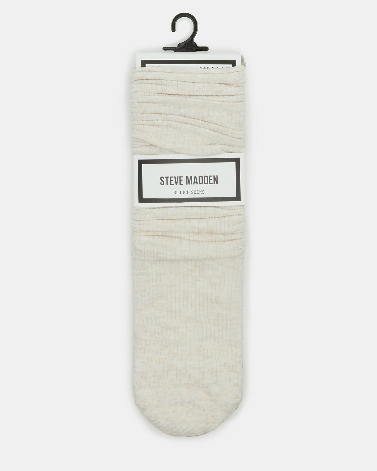 SLOUCHY RIB SOCKS OATMEAL HEATHER Scrunch Socks - Steve Madden