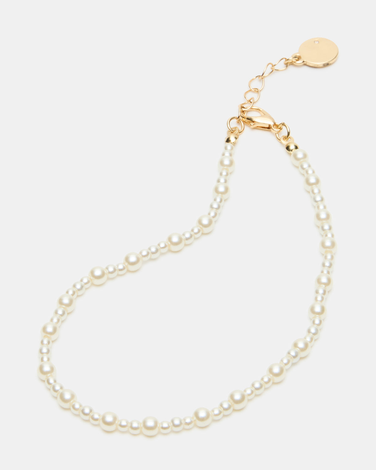 2-PIECE PEARL CHAIN ANKLET SET Women's Embellished Chain Anklet set - Steve Madden