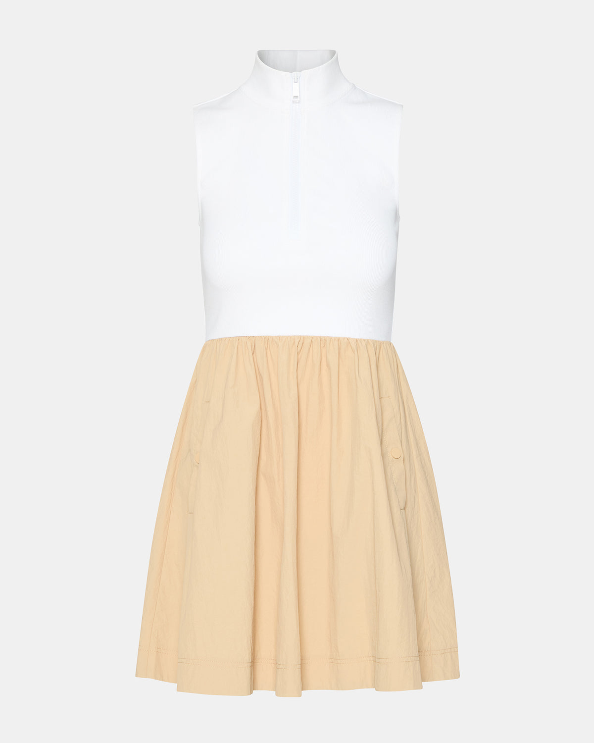 LYON Taupe Women's Collared Sleeveless Flowy Dress - Steve Madden