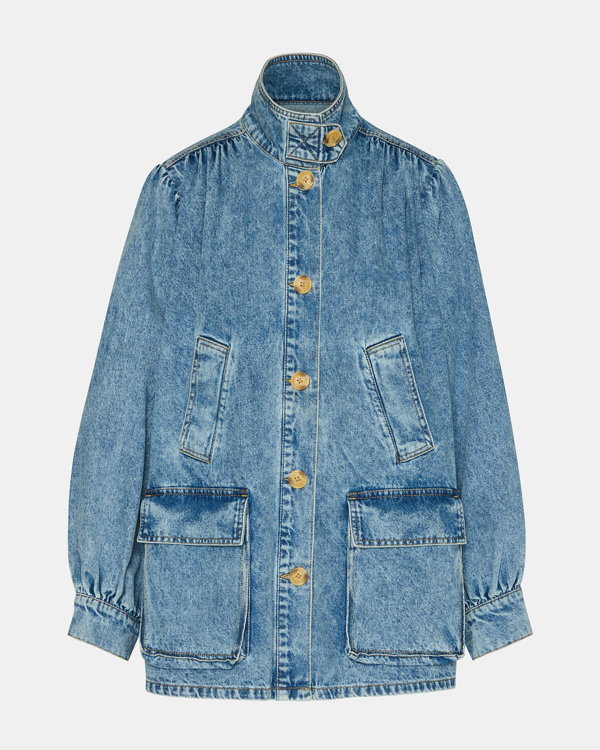 MARCELINE Denim Forever Blue Button-Up Long-Sleeved Women's Jacket - Steve Madden