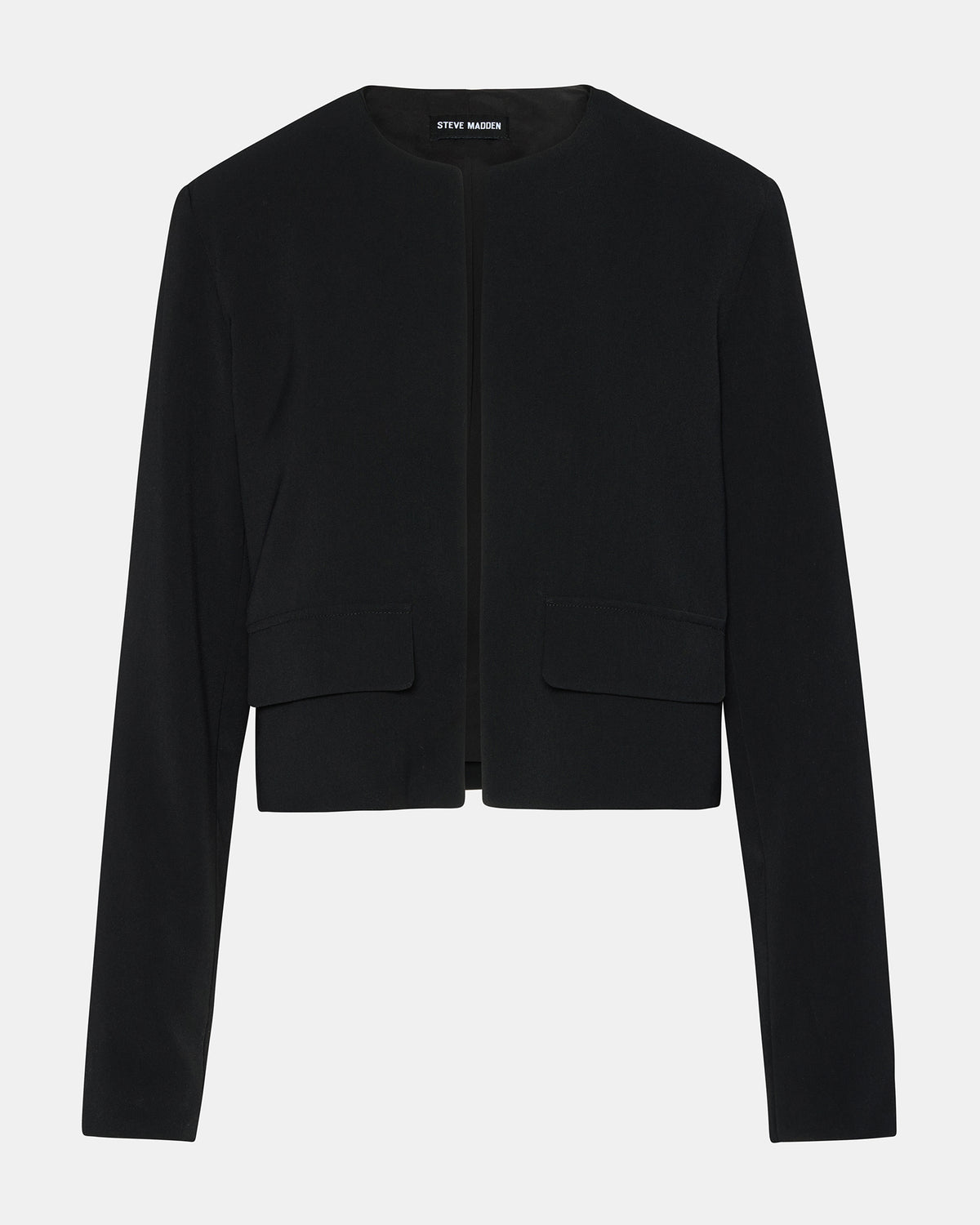 SERENEA Black Women's Long-Sleeved Open-Front Blazer - Steve Madden