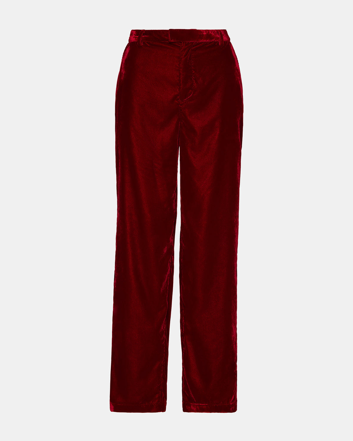 TONIA Red Velvet Wide-Leg Trouser Women's Pants - Steve Madden