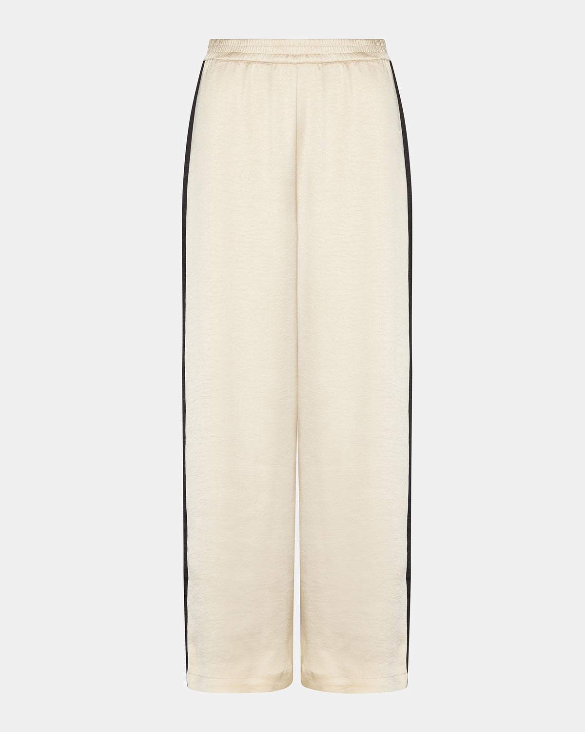 MOXIE Cream Pull-On Contrast Panel Straight Leg Women's Pant - Steve Madden