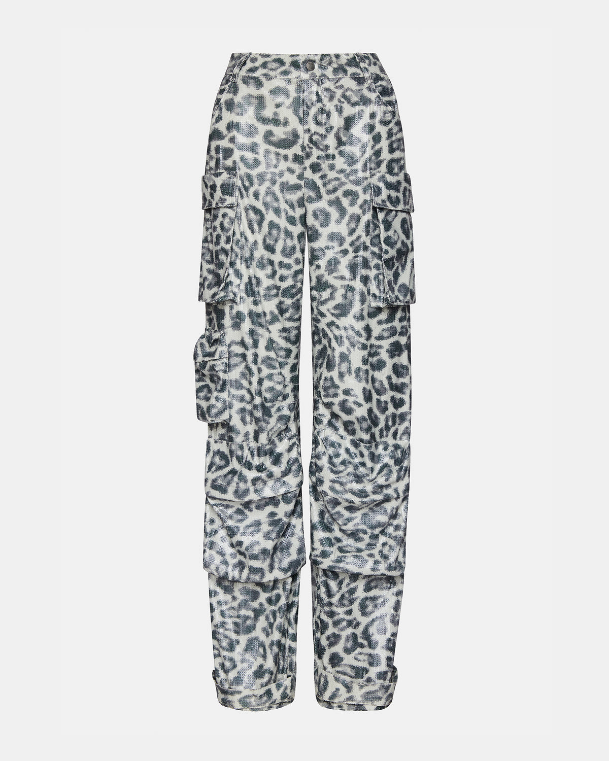 DUO Leopard Sequin Women's Utility Cargo Pants - Steve Madden