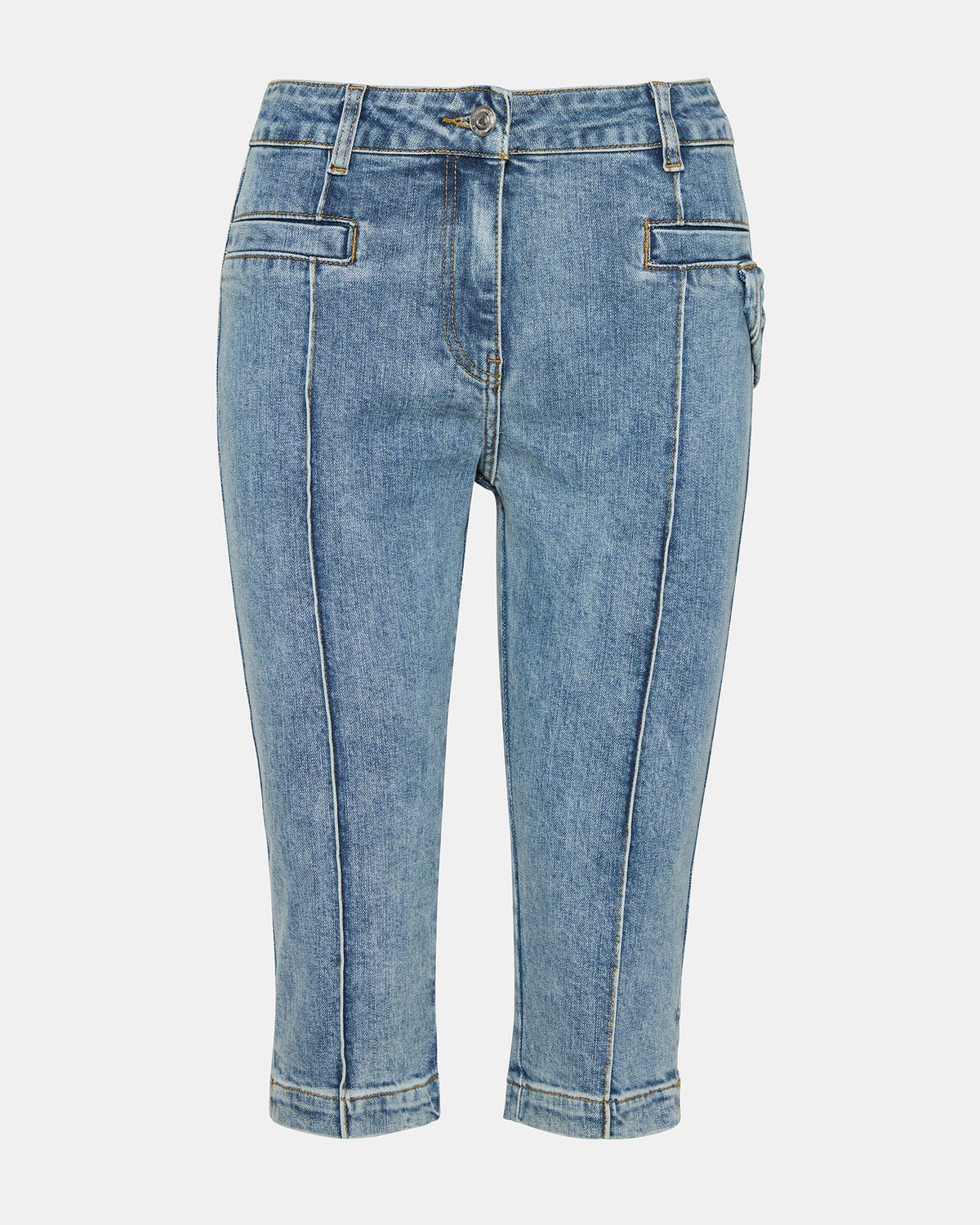 SKINNY DELRAY Denim Women's Fitted Capri Pants - Steve Madden