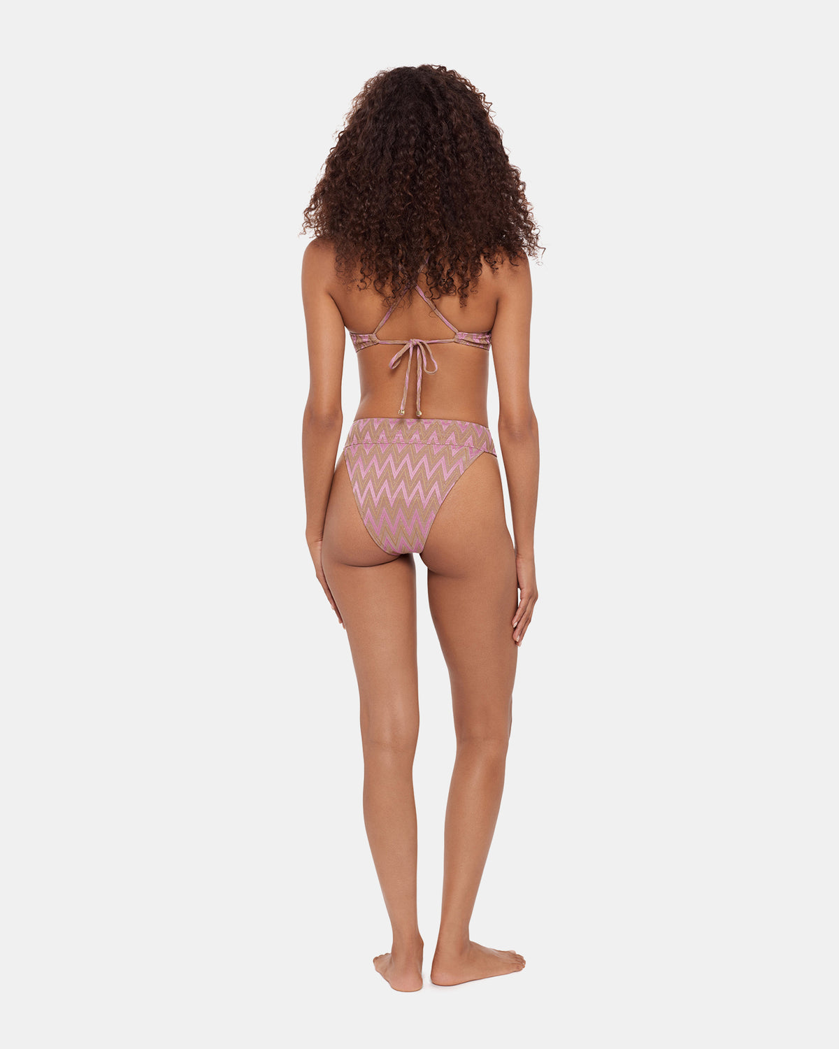 CHEVRON SHINE BIKINI BOTTOM Purple Women's Bikini Bottoms - Steve Madden