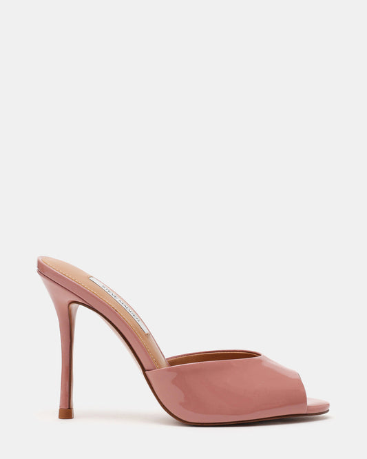 PRIYA Dark Blush Patent Mule Women's Heel - Steve Madden