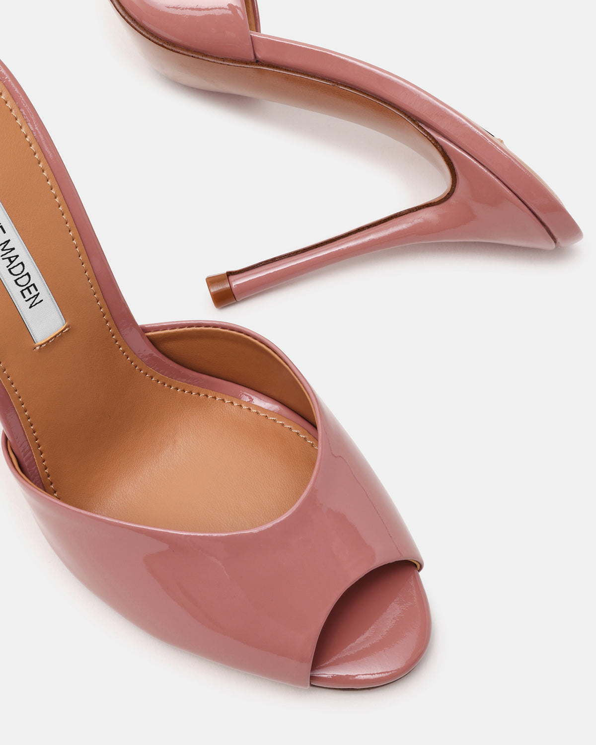 PRIYA Dark Blush Patent Mule Women's Heel - Steve Madden