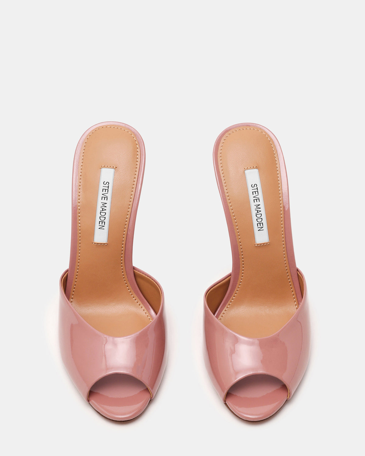 PRIYA Dark Blush Patent Mule Women's Heel - Steve Madden