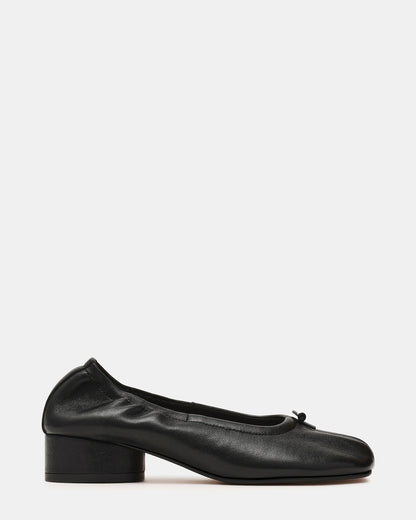 CYRA Black Leather Split Toe Tabi Women's Heel - Steve Madden